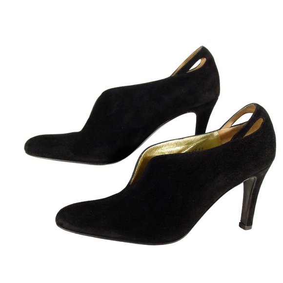 BRUNO MAGLI $350 Suede Heeled Booties Women's 8.5 - Made in ITALY - Picture 4 of 8